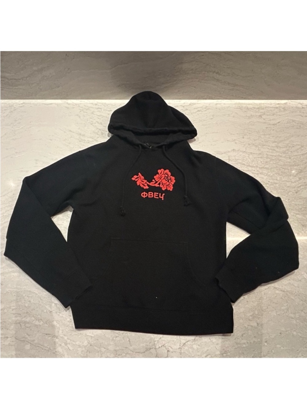Obey black propaganda red floral hoodie sweatshirt women’s large L